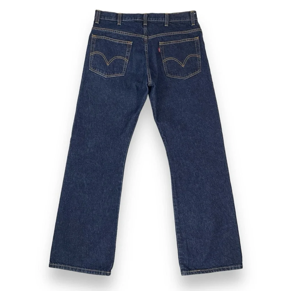 Levis Jeans Men 38x32 Dark Blue 517 Bootcut Denim Vintage Cotton